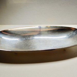 Vintage Silver-plated Serving Dish with feet, stamped on bottom, 12x4x2